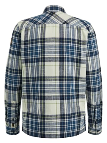 PME Legend Blouse - regular fit - blauw/beige