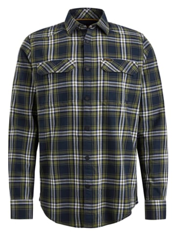 PME Legend Koszula - Regular fit - w kolorze oliwkowo-granatowym