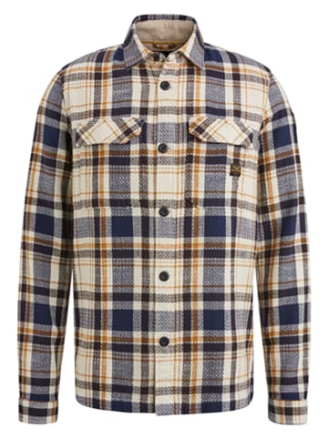 PME Legend Hemd - Regular fit - in Beige/ Dunkelblau