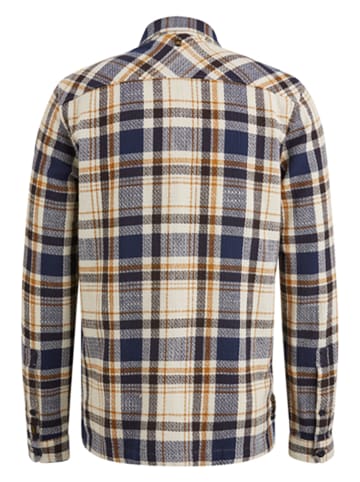 PME Legend Hemd - Regular fit - in Beige/ Dunkelblau