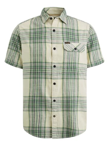 PME Legend Hemd - Regular fit - in Beige/ Grün