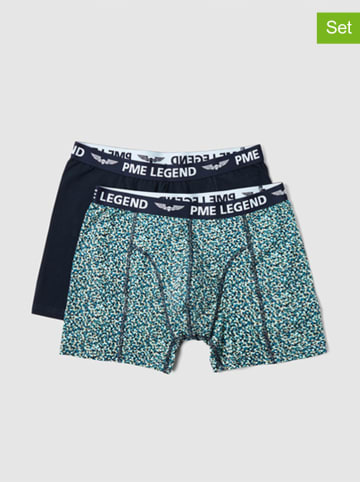 PME Legend 2-delige set: boxershorts donkerblauw/turquoise