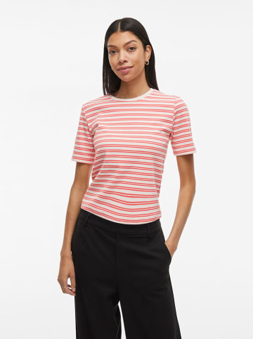 Vila Shirt "Ola" in Weiß/ Rot