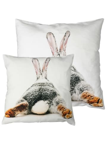 Mars & More Kussen "Rabbit" wit - (L)50 x (B)50 cm