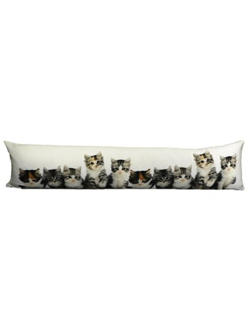 Mars & More Zugluftstopper "Kittens" in Weiß/ Grau - (L)90 x (B)20 cm