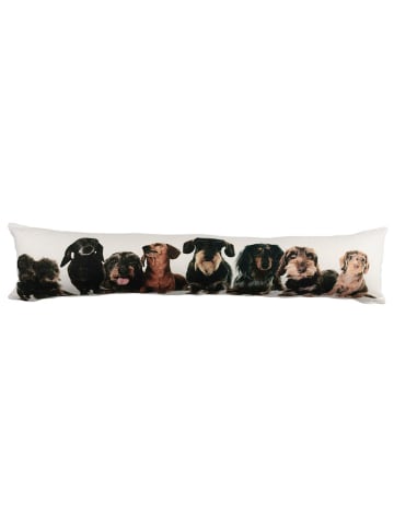Mars & More Zugluftstopper "Dachshunds" in Weiß/ Braun - (L)90 x (B)20 cm