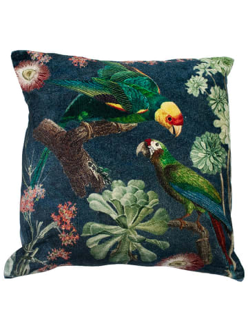 Mars & More Kissen "Parrots" in Dunkelblau/ Bunt - (L)45 x (B)45 cm