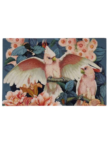 Mars & More Wycieraczka "Cockatoo" w kolorze niebiesko-jasnoróżowym - 50 x 75 cm