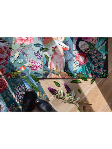 Mars & More Deurmat "Cockatoo" lichtroze/blauw - (L)50 x (B)75 cm