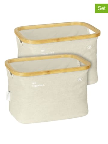 Tom Tailor 2-delige set: opbergmanden beige - (B)38 x (H)26 x (D)26 cm