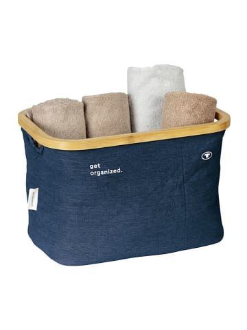 Tom Tailor 2er-Set: Aufbewahrungskörbe in Dunkelblau - (B)38 x (H)26 x (T)26 cm
