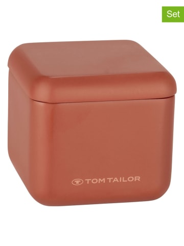Tom Tailor 2er-Set: Aufbewahrungsdosen in Rot - (B)8,5 x (H)7,7 x (T)8,5 cm