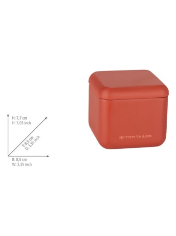 Tom Tailor 2er-Set: Aufbewahrungsdosen in Rot - (B)8,5 x (H)7,7 x (T)8,5 cm
