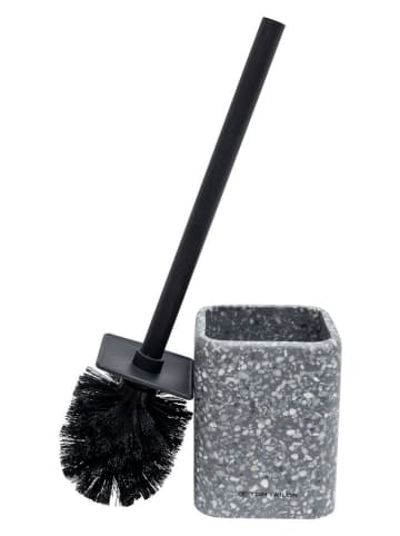 Wenko Zestaw WC "Terrazzo" w kolorze szarym - 10 x 37 x 10 cm