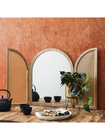 Ethnical Life Spiegel ''Bali'' in Beige - (L)50 x (B)40 cm