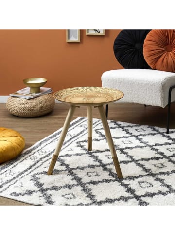 Ethnical Life Beistelltisch in Gold - (H)42 x Ø 40 cm