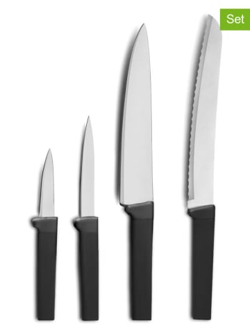 UTILITY 4er-Set: Küchenmesser in Schwarz