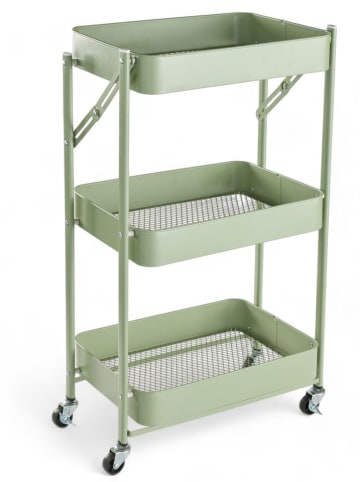 UTILITY Servierwagen in Grün - (B)50 x (H)90 x (T)35 cm