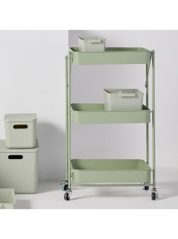 UTILITY Servierwagen in Grün - (B)50 x (H)90 x (T)35 cm