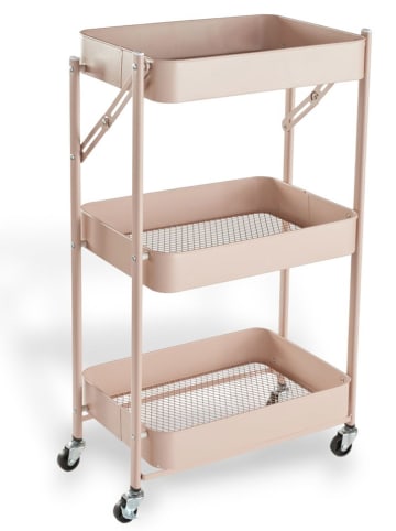 UTILITY Servierwagen in Rosa - (B)50 x (H)90 x (T)35 cm