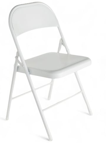 UTILITY Krzesło składane w kolorze białym - 43 x 78 x 46 cm