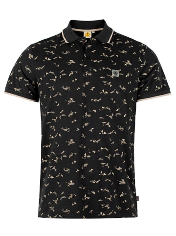 Roadsign Poloshirt in Schwarz/ Beige