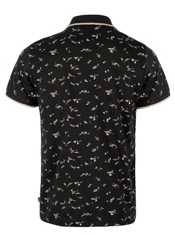 Roadsign Poloshirt in Schwarz/ Beige