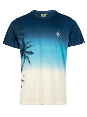 Roadsign Shirt in Blau/ Creme