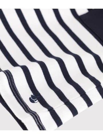 PETIT BATEAU Kleid in Weiß/ Dunkelblau