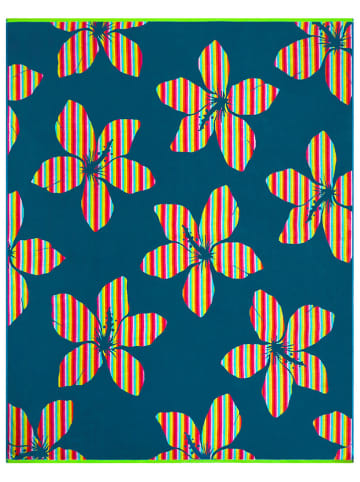 Le Comptoir de la Plage Strandlaken "Yakama" petrol/meerkleurig - (L)180 x (B)140 cm