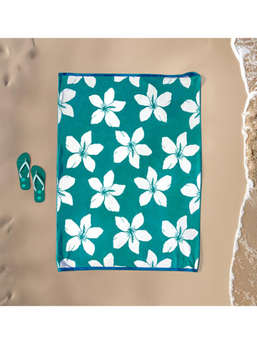 Le Comptoir de la Plage Strandtuch ''Bargara'' in Türkis - (L)180 x (B)140 cm