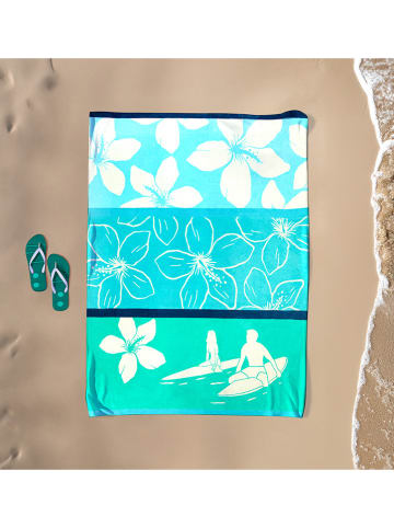 Le Comptoir de la Plage Strandtuch ''Freestyle'' in Hellblau/ Türkis - (L)180 x (B)140 cm