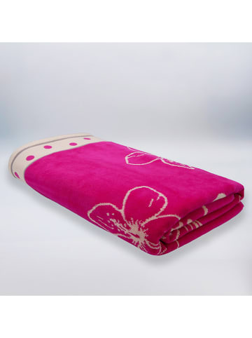 Le Comptoir de la Plage Strandtuch ''Wasaga'' in Pink - (L)175 x (B)100 cm