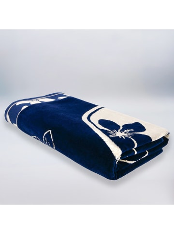Le Comptoir de la Plage Strandlaken "Patong" donkerblauw - (L)175 x (B)100 cm