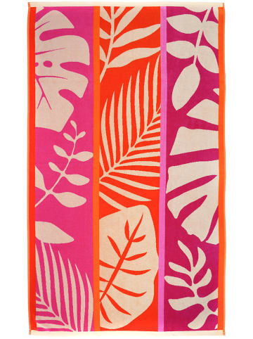 Le Comptoir de la Plage Strandtuch ''Chincha'' in Pink/ Orange - (L)175 x (B)100 cm