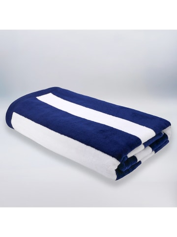 Le Comptoir de la Plage Strandtuch ''Bahia'' in Dunkelblau/ Weiß - (L)175 x (B)100 cm