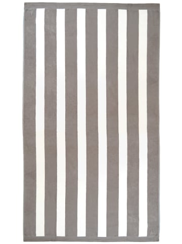 Le Comptoir de la Plage Strandtuch ''Bahia'' in Taupe/ Weiß - (L)175 x (B)100 cm