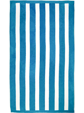 Le Comptoir de la Plage Strandtuch ''Bahia'' in Blau/ Weiß - (L)175 x (B)100 cm