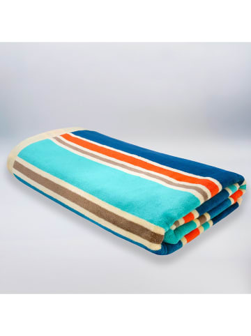 Le Comptoir de la Plage Strandtuch ''Zamora'' in Blau/ Türkis - (L)175 x (B)100 cm