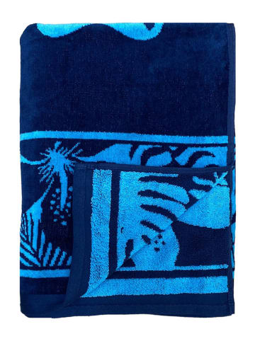 Le Comptoir de la Plage Strandtuch ''Cayo'' in Dunkelblau/ Türkis - (L)170 x (B)90 cm