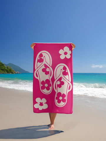 Le Comptoir de la Plage Strandtuch ''Tunga'' in Pink - (L)170 x (B)90 cm
