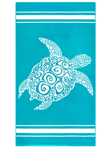 Le Comptoir de la Plage Strandtuch ''Ushaka'' in Türkis - (L)170 x (B)90 cm