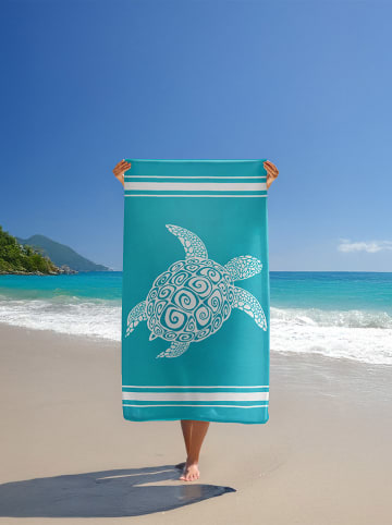 Le Comptoir de la Plage Strandtuch ''Ushaka'' in Türkis - (L)170 x (B)90 cm