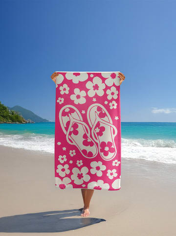 Le Comptoir de la Plage Strandtuch ''Myrtos'' in Pink - (L)170 x (B)90 cm
