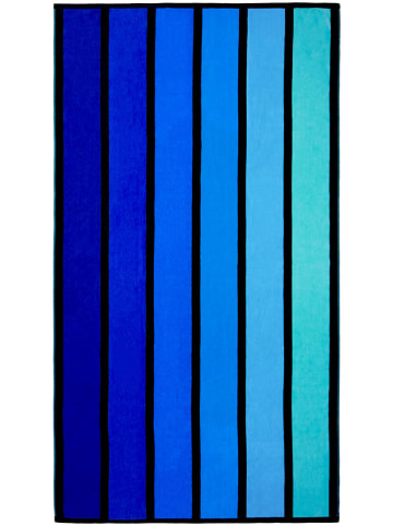 Le Comptoir de la Plage Strandtuch ''Glamblue'' in Dunkelblau/ Blau/ Türkis - (L)170 x (B)90 cm