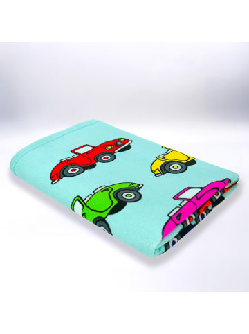 Le Comptoir de la Plage Mikrofaser-Strandtuch ''Cars'' in Türkis/ Bunt - (L)140 x (B)70 cm