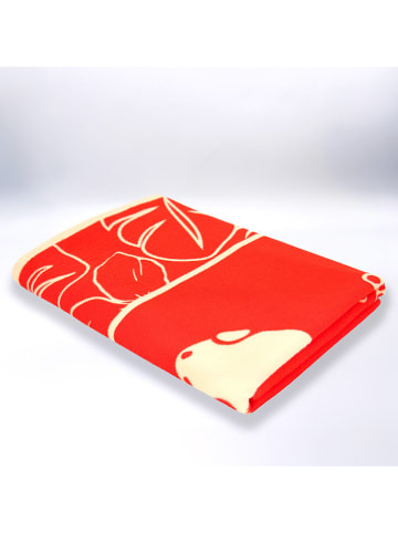 Le Comptoir de la Plage Microvezel strandlaken "Tuara" oranje - (L)140 x (B)70 cm