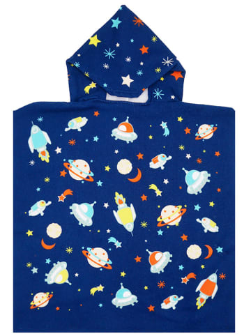 Le Comptoir de la Plage Badeponcho "Galaxy" in Dunkelblau/ Bunt - (L)60 x (B)60 cm