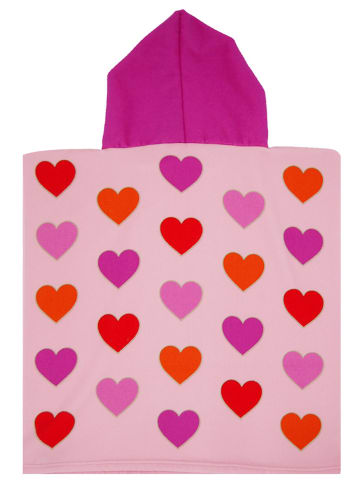 Le Comptoir de la Plage Badeponcho "Curs" in Rosa - (L)60 x (B)60 cm