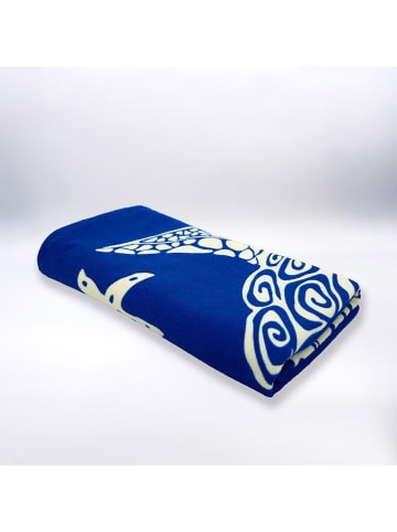 Le Comptoir de la Plage Mikrofaser-Strandtuch ''Bari'' in Blau - (L)170 x (B)90 cm